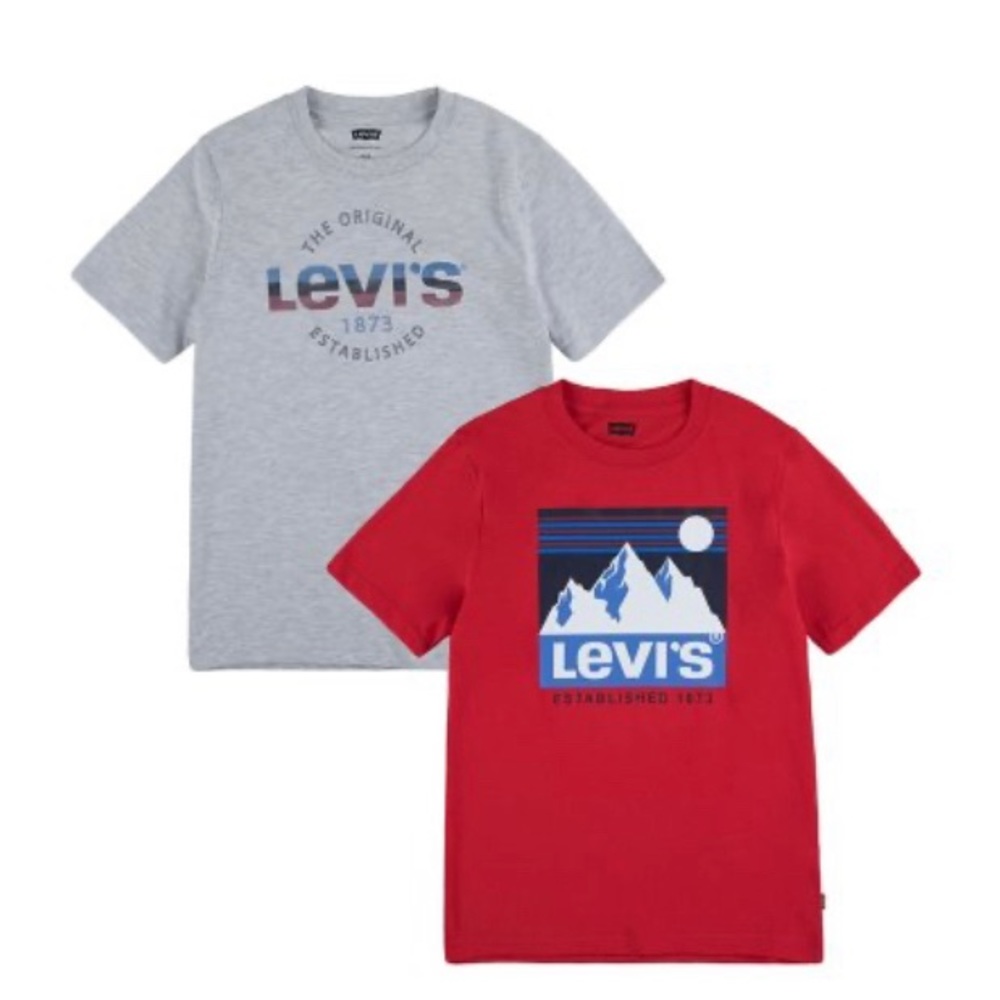 2 pack Boys 7/8 Levi’s Logo T-Shirts - Picture 2 of 11